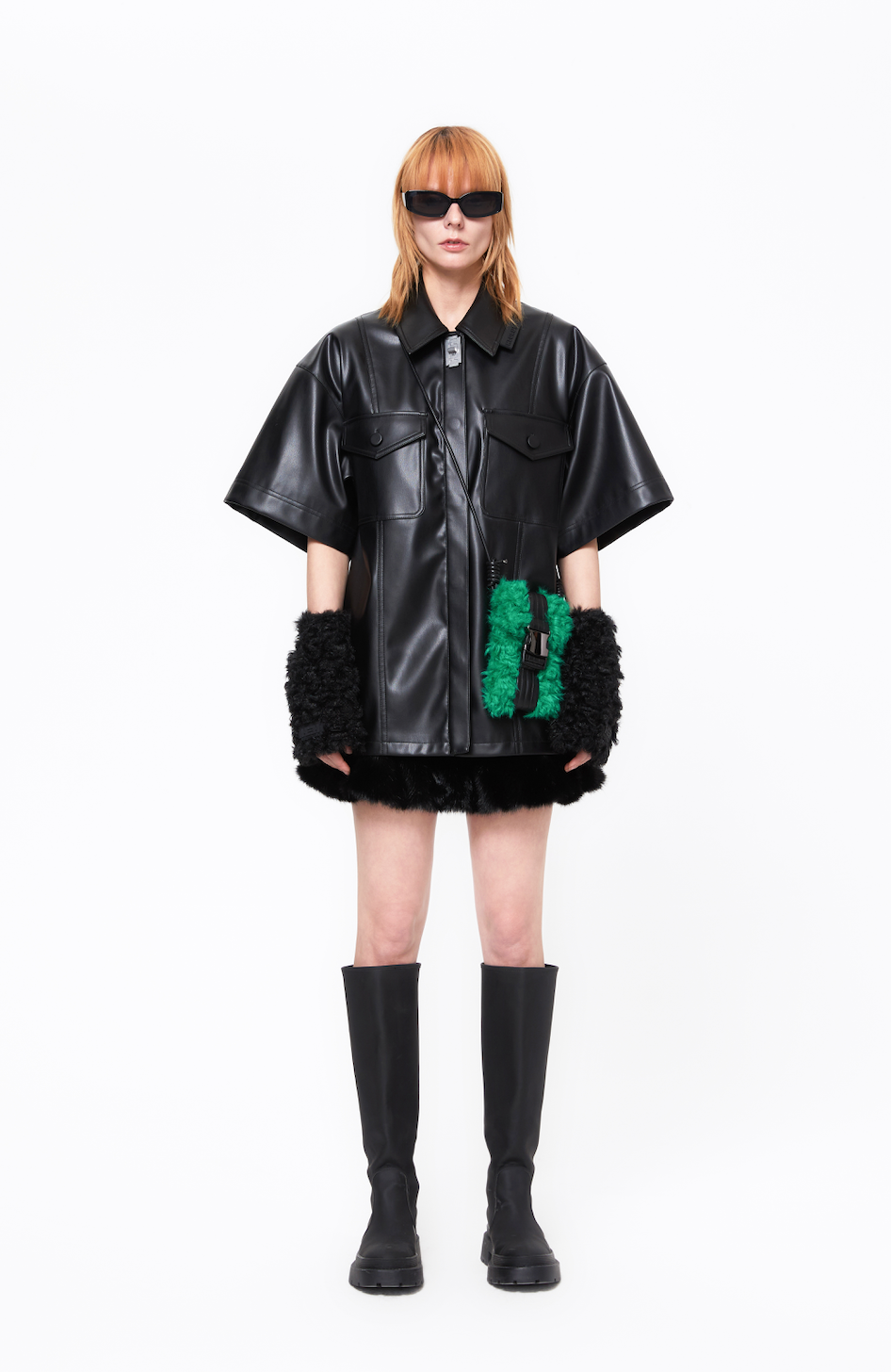 Faux Leather Shirt