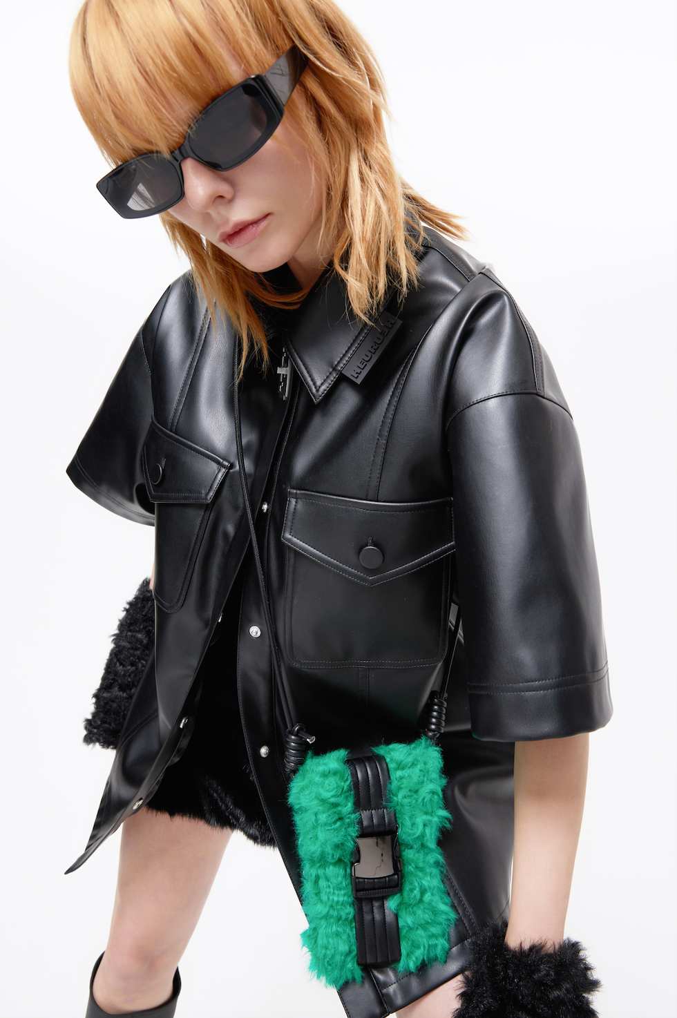 Faux Leather Shirt
