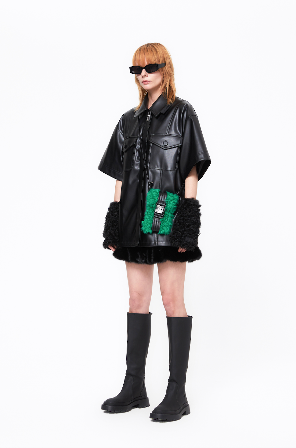Faux Leather Shirt
